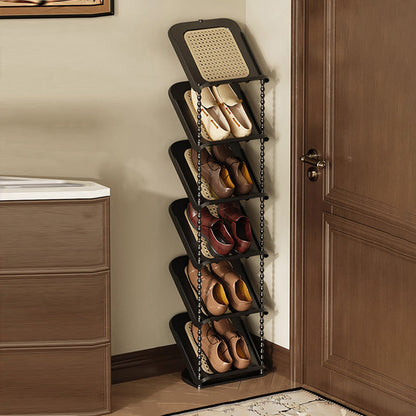 Contemporary Retro PP Rectangular Shoe Storage 2/3/4/5/6/7-Tier & Space-Saving For Entryway