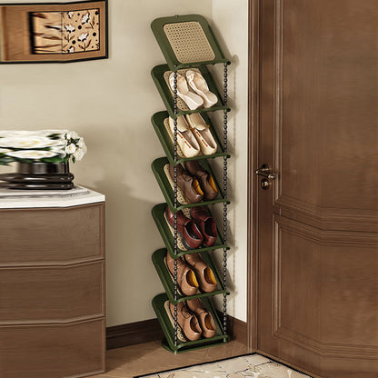 Contemporary Retro PP Rectangular Shoe Storage 2/3/4/5/6/7-Tier & Space-Saving For Entryway