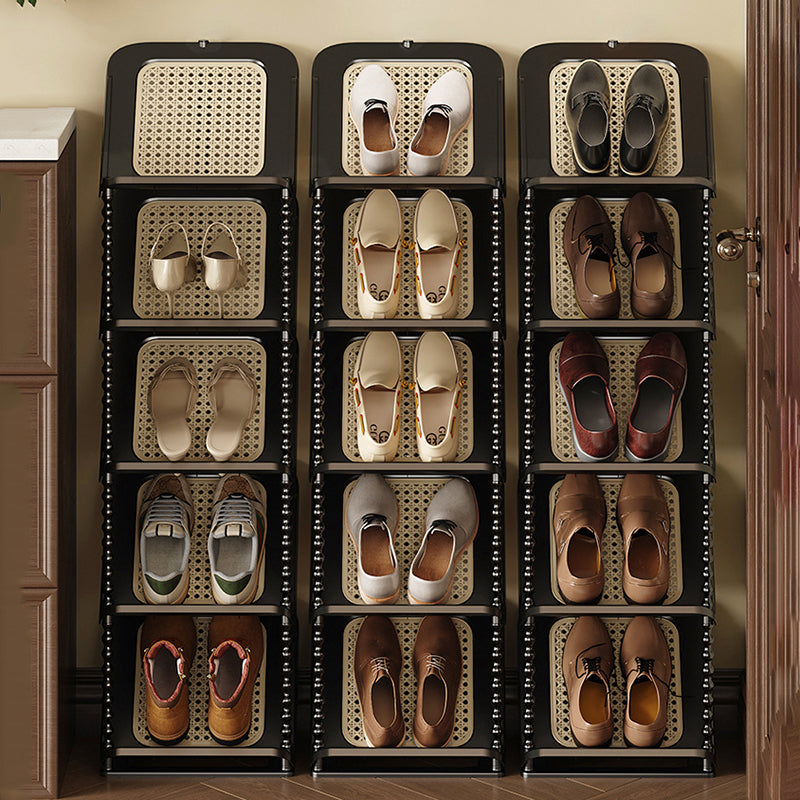 Contemporary Retro PP Rectangular Shoe Storage 2/3/4/5/6/7-Tier & Space-Saving For Entryway