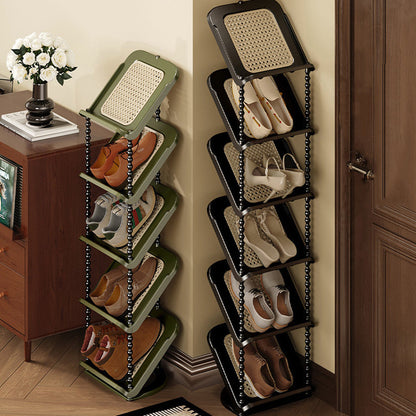 Contemporary Retro PP Rectangular Shoe Storage 2/3/4/5/6/7-Tier & Space-Saving For Entryway
