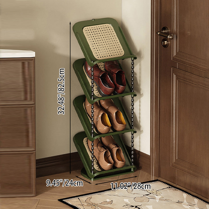 Contemporary Retro PP Rectangular Shoe Storage 2/3/4/5/6/7-Tier & Space-Saving For Entryway