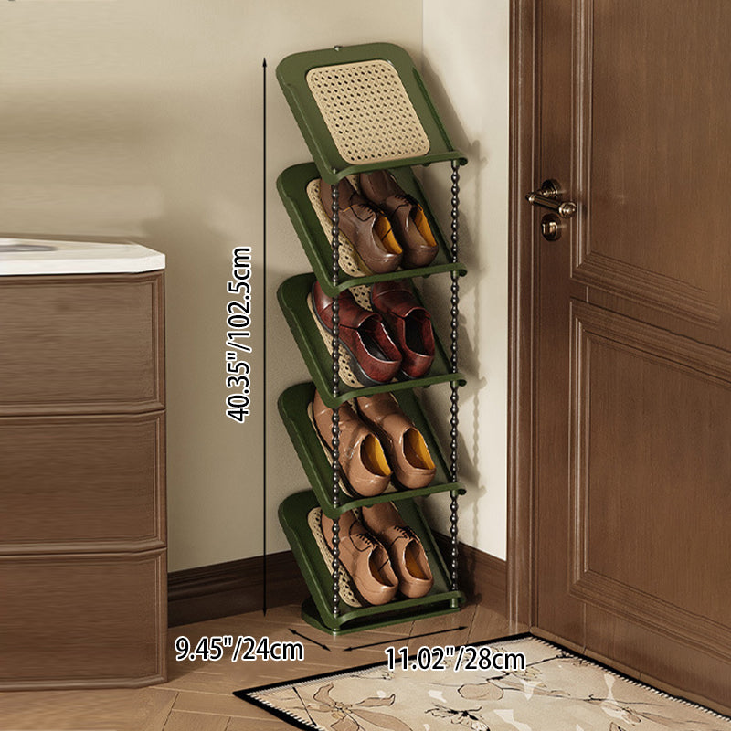 Contemporary Retro PP Rectangular Shoe Storage 2/3/4/5/6/7-Tier & Space-Saving For Entryway