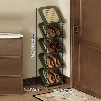 Contemporary Retro PP Rectangular Shoe Storage 2/3/4/5/6/7-Tier & Space-Saving For Entryway