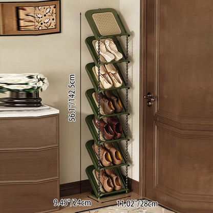 Contemporary Retro PP Rectangular Shoe Storage 2/3/4/5/6/7-Tier & Space-Saving For Entryway