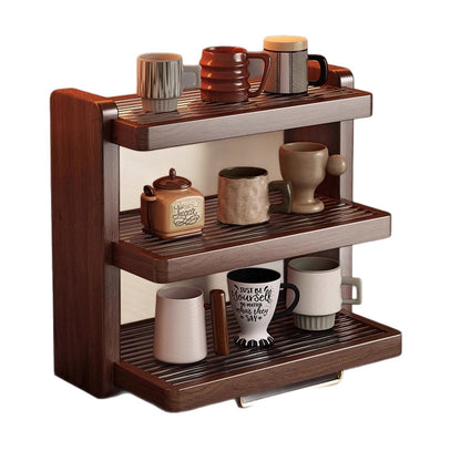 Modern Minimalist MDF Acrylic Iron Rectangular Desktop Storage Shelf 3-Tier For Living Room & Bedroom