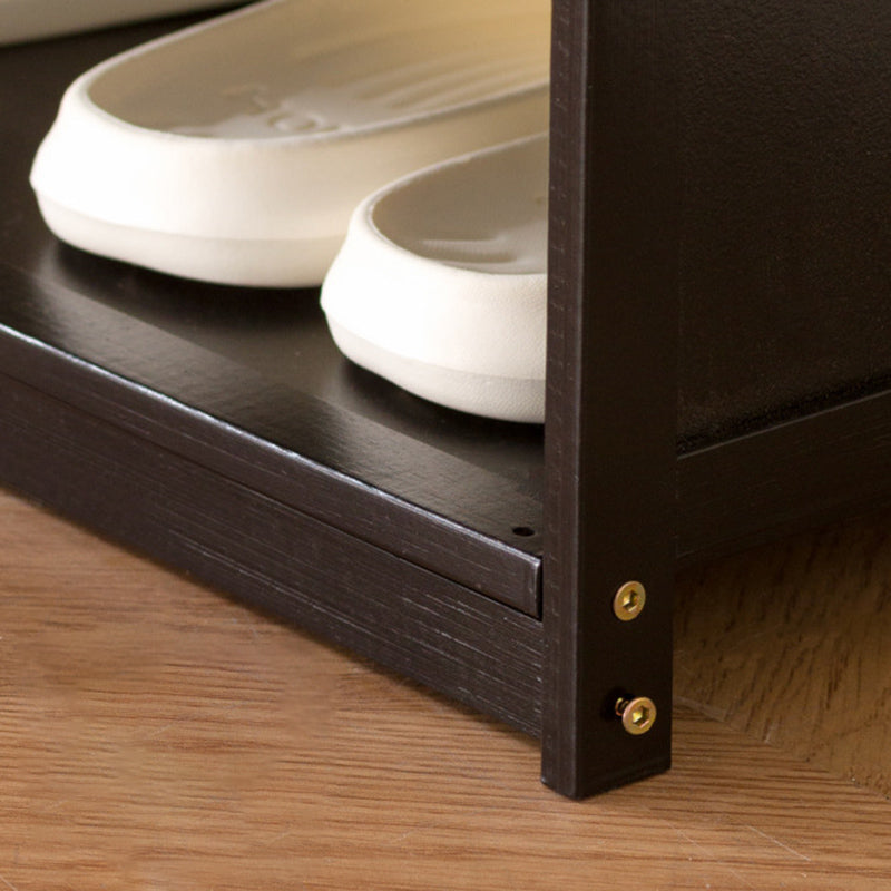Traditional Chinese Nan Bamboo MDF Rectangular Shoe Storage 7/8-Tier Large Capacity & Dustproof Storage For Entryway