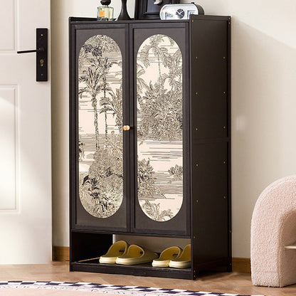 Traditional Chinese Nan Bamboo MDF Rectangular Shoe Storage 7/8-Tier Large Capacity & Dustproof Storage For Entryway