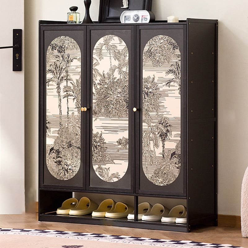 Traditional Chinese Nan Bamboo MDF Rectangular Shoe Storage 7/8-Tier Large Capacity & Dustproof Storage For Entryway