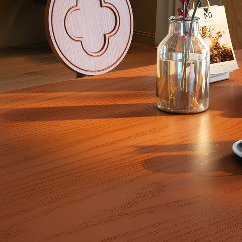 Premium Small Space Friendly Ash Wood Dining Table - French Oval Table With Thick Solid Top, Anti-Collision Rounded Corners, Durable For 6 Seats