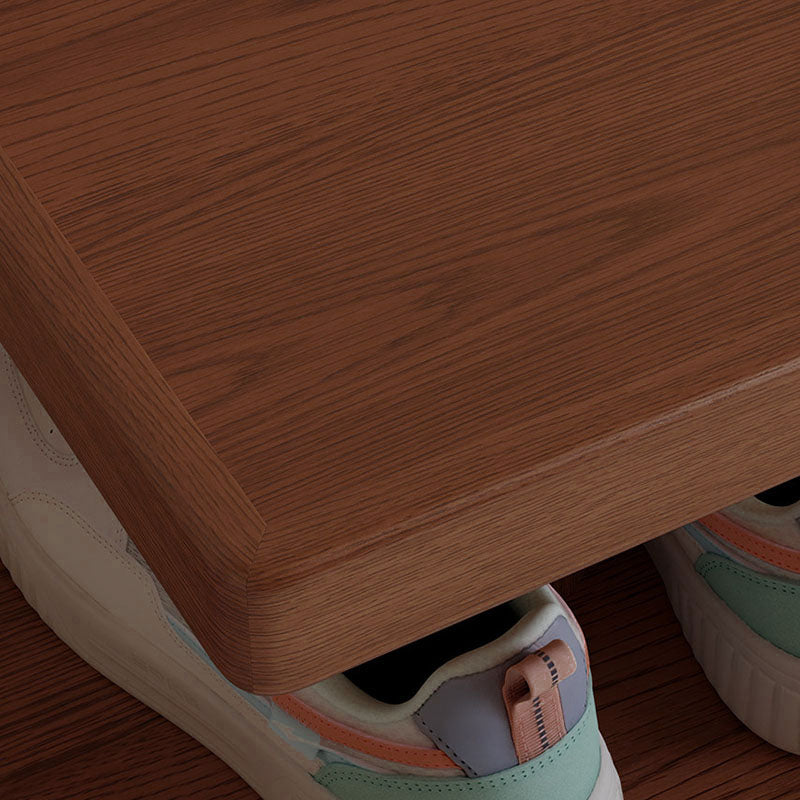 Modern Minimalist Rubberwood Square Shoe Storage 4/6-Tier Narrow & Space-Saving Shoe Rack For Entryway