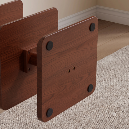 Modern Minimalist Rubberwood Square Shoe Storage 4/6-Tier Narrow & Space-Saving Shoe Rack For Entryway