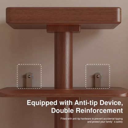 Modern Minimalist Rubberwood Square Shoe Storage 4/6-Tier Narrow & Space-Saving Shoe Rack For Entryway