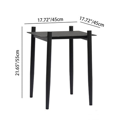 Industrial Style Sturdy Outdoor Coffee Table - 4-Leg Stability Strong Foundation For Balcony & Garden