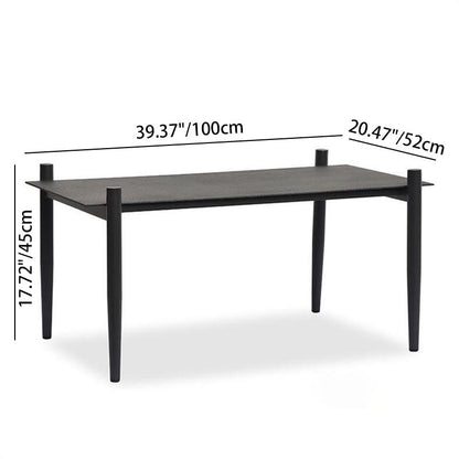Industrial Style Sturdy Outdoor Coffee Table - 4-Leg Stability Strong Foundation For Balcony & Garden
