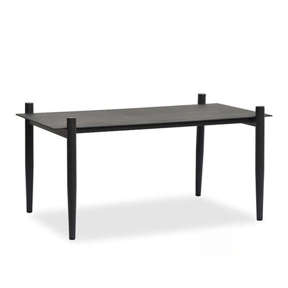 Industrial Style Sturdy Outdoor Coffee Table - 4-Leg Stability Strong Foundation For Balcony & Garden