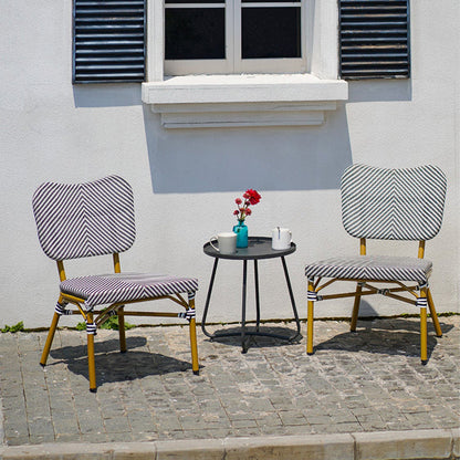 Simplicity Carbon Steel Outdoor End Table - Stable 2-Leg Design & Strong Weather Resistance For Garden
