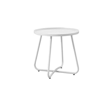 Simplicity Carbon Steel Outdoor End Table - Stable 2-Leg Design & Strong Weather Resistance For Garden