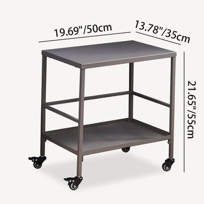 Versatile Outdoor Cart End Table - 2-Tier Movable Storage For Gardens & Outdoor Patios