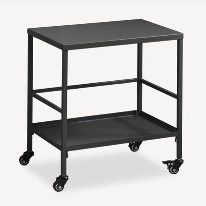 Versatile Outdoor Cart End Table - 2-Tier Movable Storage For Gardens & Outdoor Patios