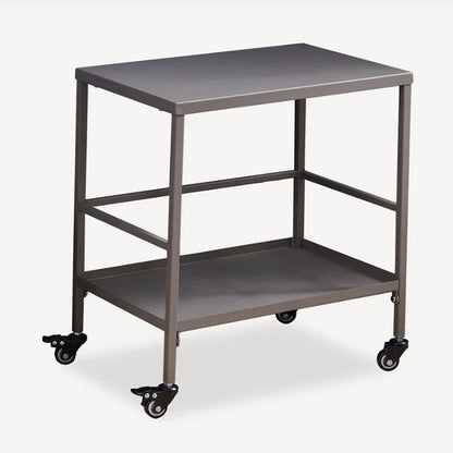 Versatile Outdoor Cart End Table - 2-Tier Movable Storage For Gardens & Outdoor Patios