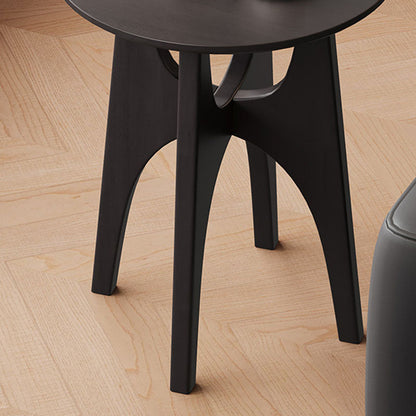 Contemporary Nordic Cylindrical Solid Wood Plywood Side Table 1-Tier For Living Room
