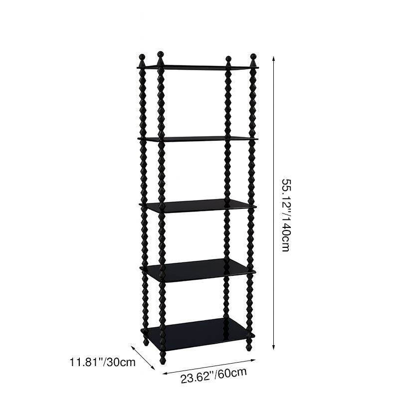 Traditional French Solid Rubberwood Acrylic Rectangular Spiral Column Display Rack 2/3/4/5 Tiers For Living Room Or Bedroom