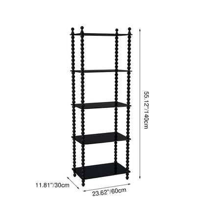 Traditional French Solid Rubberwood Acrylic Rectangular Spiral Column Display Rack 2/3/4/5 Tiers For Living Room Or Bedroom