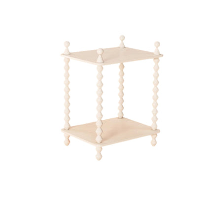 Traditional French Solid Rubberwood Acrylic Rectangular Spiral Column Display Rack 2/3/4/5 Tiers For Living Room Or Bedroom