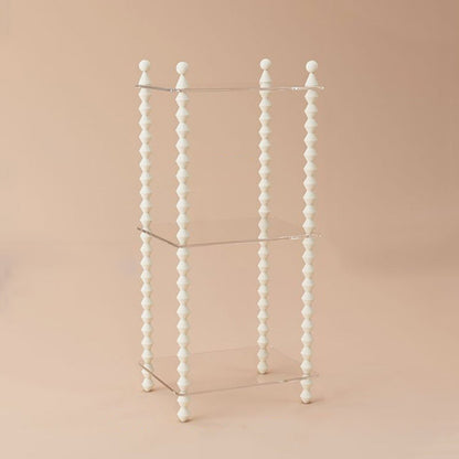 Traditional French Solid Rubberwood Acrylic Rectangular Spiral Column Display Rack 2/3/4/5 Tiers For Living Room Or Bedroom