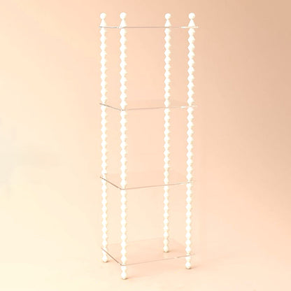 Traditional French Solid Rubberwood Acrylic Rectangular Spiral Column Display Rack 2/3/4/5 Tiers For Living Room Or Bedroom