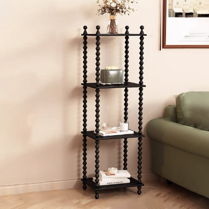 Traditional French Solid Rubberwood Acrylic Rectangular Spiral Column Display Rack 2/3/4/5 Tiers For Living Room Or Bedroom