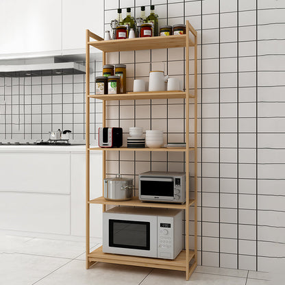 Premium Bamboo 3/4/5-Tier Storage Shelf - Extra Wide & Tall Design For Living Room&Kitchen