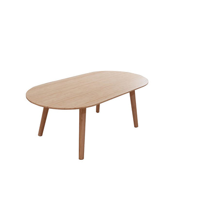 Natural Bamboo Oval Coffee Table - Contemporary Nordic Durable Living Room Table