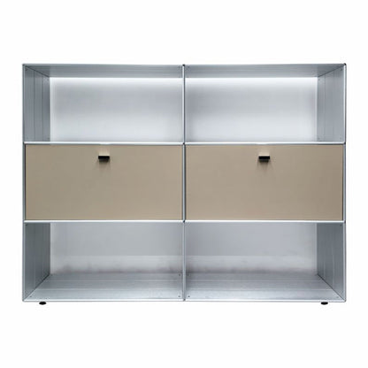 Modern Minimalist Rectangular Stainless Steel Acrylic Side Table 4-Tier For Living Room