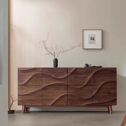 Modern Minimalist Rectangular Plywood Solid Wood Console Table 4-Tier For Entryways