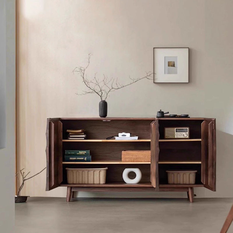 Modern Minimalist Rectangular Plywood Solid Wood Console Table 4-Tier For Entryways