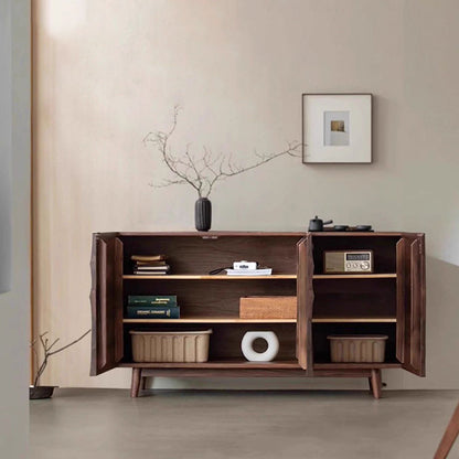 Modern Minimalist Rectangular Plywood Solid Wood Console Table 4-Tier For Entryways