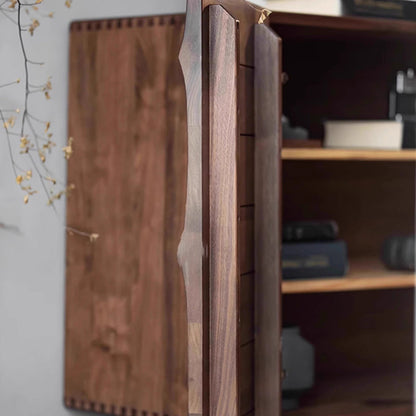 Modern Minimalist Rectangular Plywood Solid Wood Console Table 4-Tier For Entryways