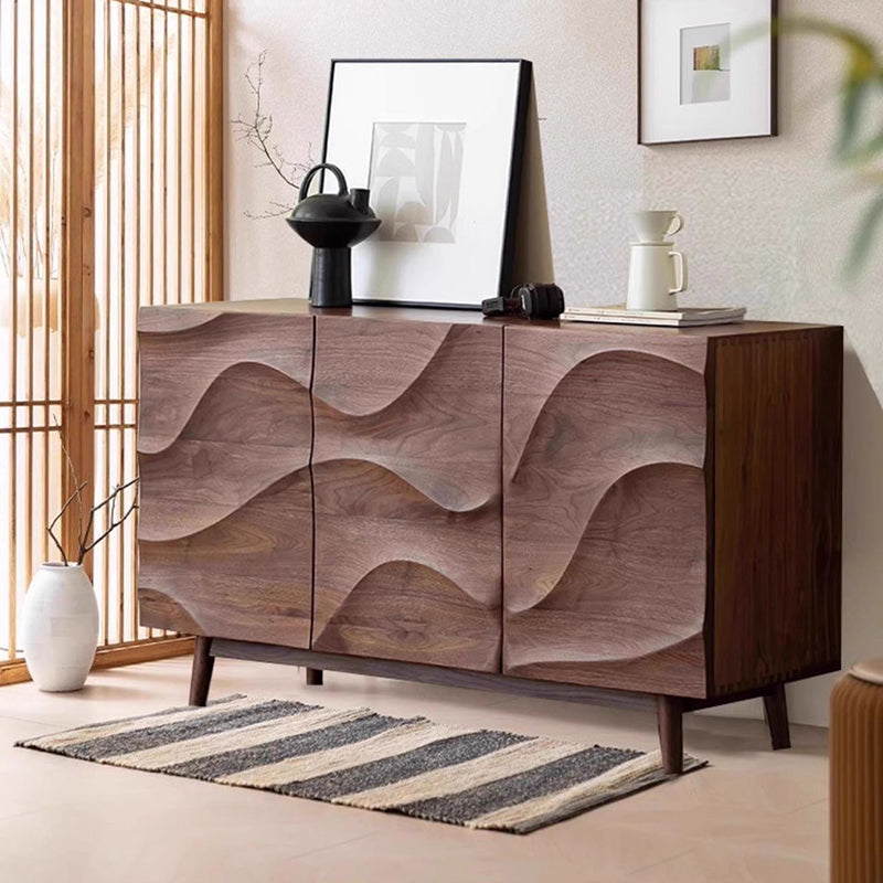 Modern Minimalist Rectangular Plywood Solid Wood Console Table 4-Tier For Entryways