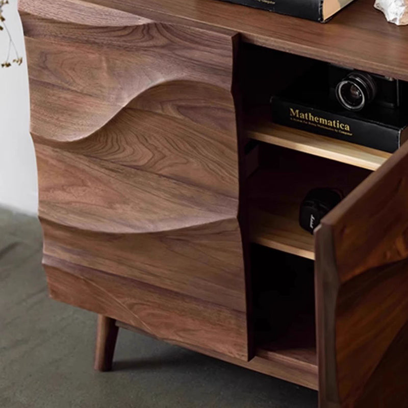Modern Minimalist Rectangular Plywood Solid Wood Console Table 4-Tier For Entryways