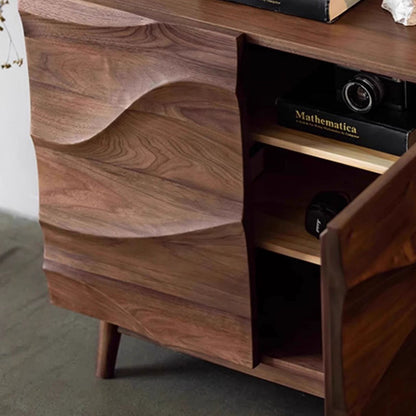 Modern Minimalist Rectangular Plywood Solid Wood Console Table 4-Tier For Entryways