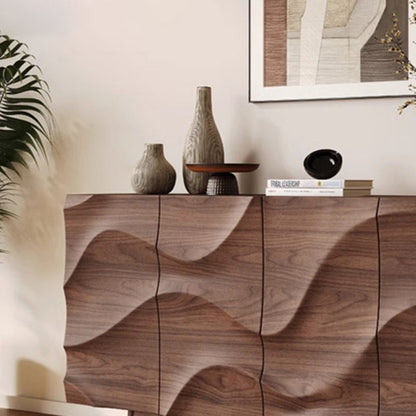 Modern Minimalist Rectangular Plywood Solid Wood Console Table 4-Tier For Entryways
