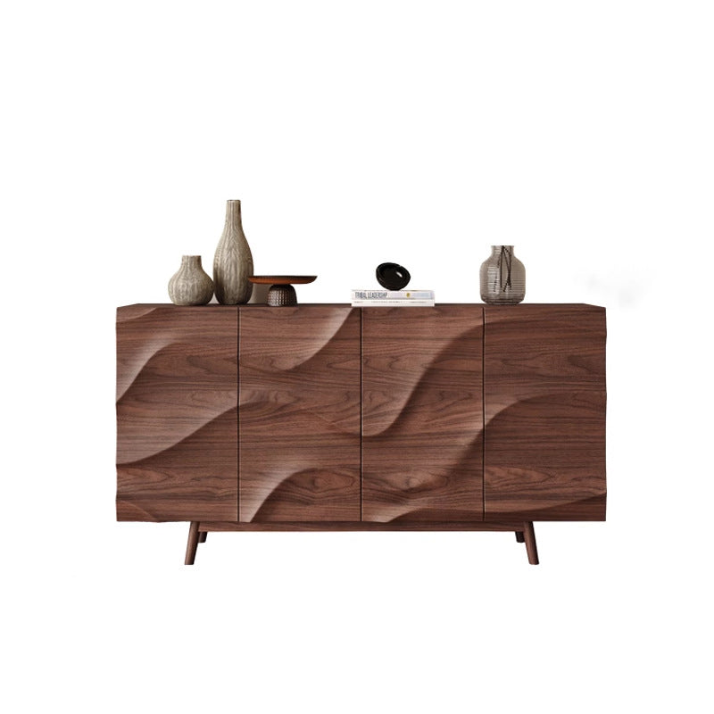Modern Minimalist Rectangular Plywood Solid Wood Console Table 4-Tier For Entryways
