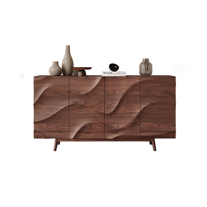 Modern Minimalist Rectangular Plywood Solid Wood Console Table 4-Tier For Entryways