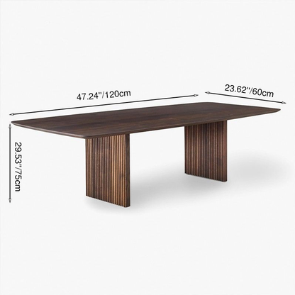 Traditional Rustic Rectangular Solid Wood Dining Table For 6 Seats