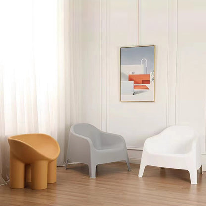 Modern Minimalist Curved PP Accent Chair Backrest Armrest For Living Room