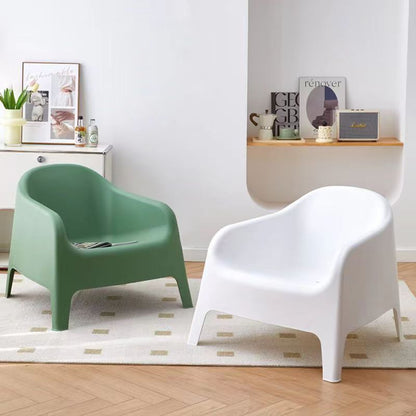 Modern Minimalist Curved PP Accent Chair Backrest Armrest For Living Room