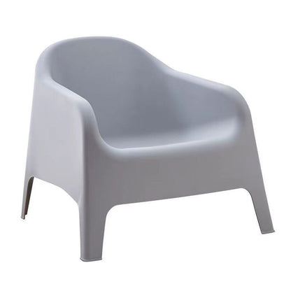 Modern Minimalist Curved PP Accent Chair Backrest Armrest For Living Room