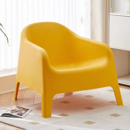 Modern Minimalist Curved PP Accent Chair Backrest Armrest For Living Room
