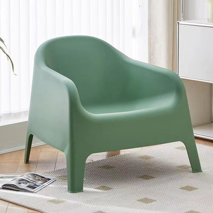 Modern Minimalist Curved PP Accent Chair Backrest Armrest For Living Room